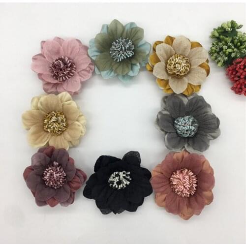 3D Flowers Christmas Decoration Matt cloth Scrapbooking Artificial Flower Decoration Valentines Day Needlework Accessories