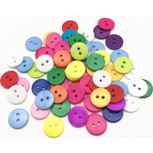 400pcs 15mm Resin Round 2 Holes Buttons Shirt Button Sewing Accessories Cardmaking Scrapbooking Embellishments