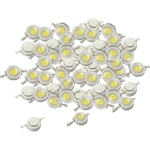 50 Pcs. LED Light-emitting Diodes Round Diodes, White, Φ 6 Mm