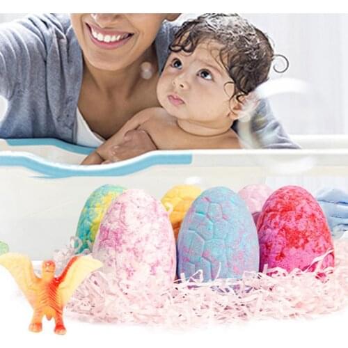 6Pcs/Set Bath Bomb Salt Ball Egg Shape Aromatic Gently Clean Plant Extract Bubble Soap Home Children Bath Ball for Kids