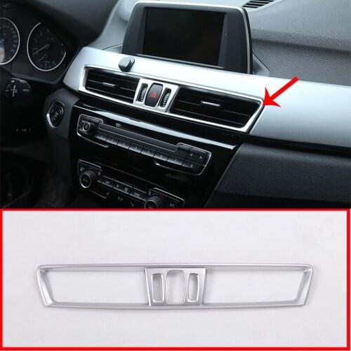 ABS Matte Chrome Console Air-Conditioning Vent Cover Trim For BMW X1 f48 2016-2019 Accessories For BMW X2 F47 2018 2019