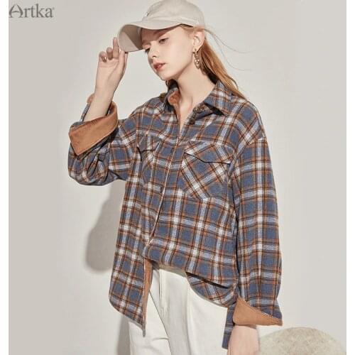 Женские вельветовые рубашки Artka China At AliExpress