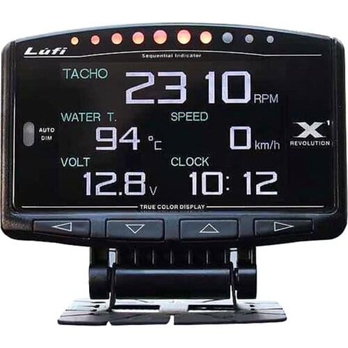 Lufi X1 gauge Automobile SMART OBD 2 auto meter speedometer Mini lufi X1 digital Oil pressure turbine Car gauge OBD 2 monitor