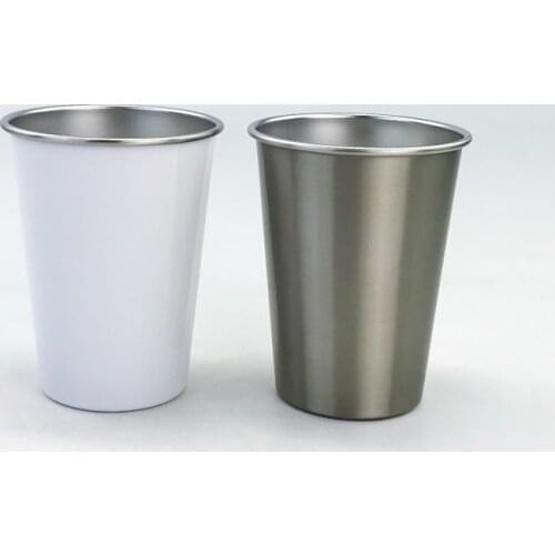 Free Shipping 4pcs/lot Blank Sublimation stainless steel conical cup personality DIY beer mug can print photos of 300ML mug