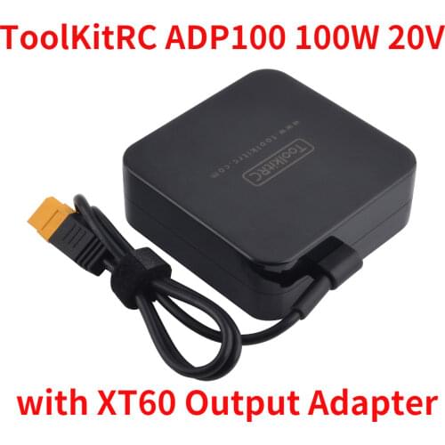 ToolKitRC ADP100 100W 20V Power Supply with XT60 Output Adapter For ISDT Q8 Q6 GT Power Hota HTRC SkyRC Charger RC Drone