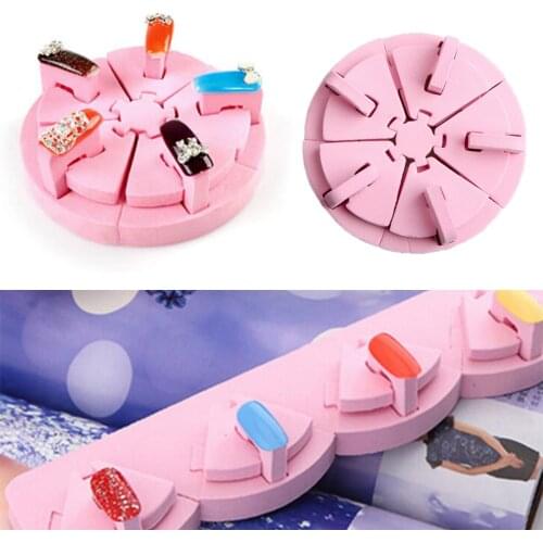 Sponge Nail Art Display Holder Practice Training Nail Polish Display Stand Holder Nail Tips DIY Nail Art Salon Tools