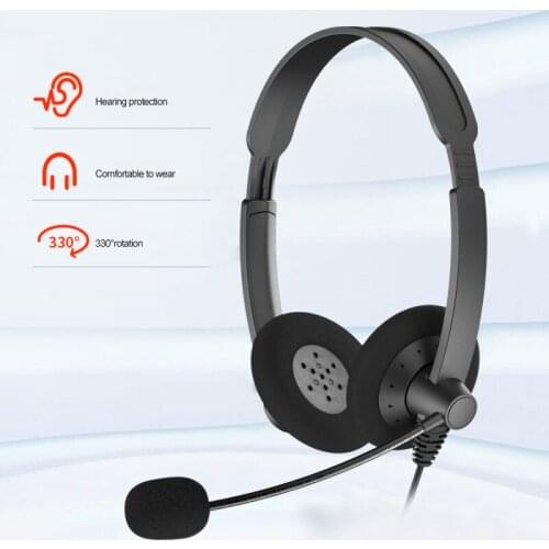 T28 Headset 330 Degree Office Headset Lightweight 3.5mm USB Computer Headset Noise Reduction Headphone For Call Center Cellphone