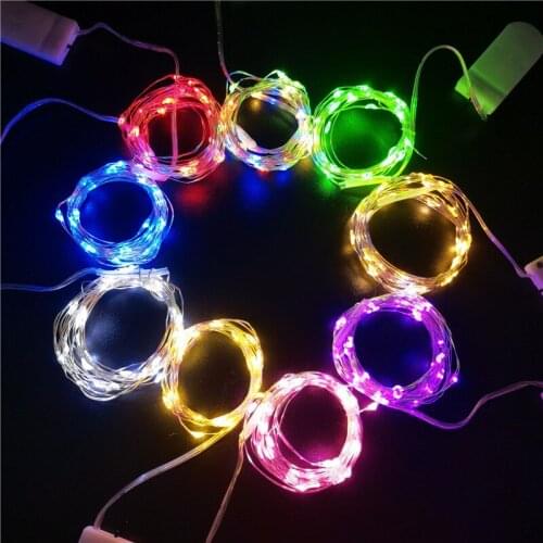 10pcs Copper Wire LED String Lights Holiday Lighting Fairy Garland for Christmas Tree Decor Wedding Party Natal Room Light Decor