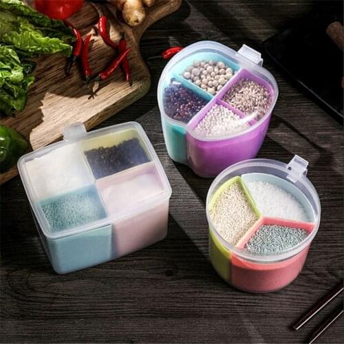Spice Pots Container Separable Seasoning Box Home Kitchen Salt Sugar Dispenser Can Container Condiment Jar Storage Case