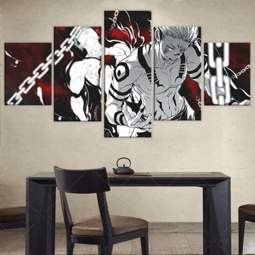 Jujutsu Kaisen Anime Yuji Itadori Oil Painting Artwork Decor Canvas Printing for Bedroom Decor Anime Poster Unframed