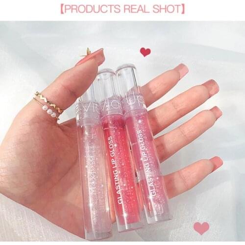 Lip Gloss Lip Glaze Glitter Toot Lip Students Beginners Plump Jelly Color Natural Lasting Moisturizing Lip Makeup Cosmetic TSLM1