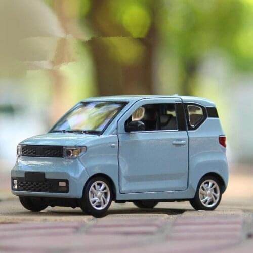 Classic alloy pull back MINIEV car model,1:24 simulation sound and light childrens car toy,wholesale free shipping