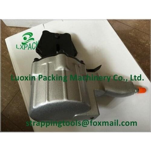 LX-PACK Brand Single Notch Pneumatic Sealer Pneumatic Tensioner for Steel Strap with Seal for Flat and Round Surfaces