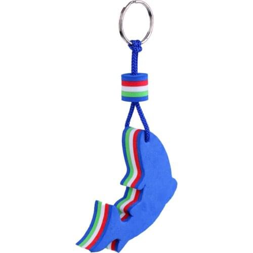 MagiDeal Boating Fisherman Kayak Floating Keyring Fender Buoyant Key Chain Marine Sailing Boat Keychain Shoreline Dolphin Blue