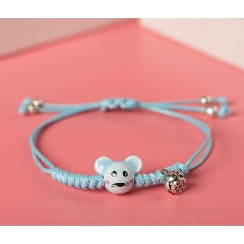 Cute Ceramic Pendant Bracelet Hand-Wowen Cermaic Beads Bracelets Bangles For women Wholesale #XN035