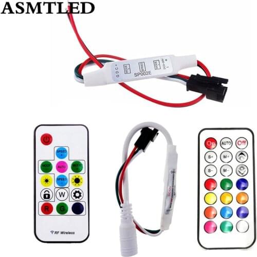 Mini 3key RF 14key 21key mini little led pixel strip light controller for WS2811 SK6812 WS2812B 6803 1903 with remote controller