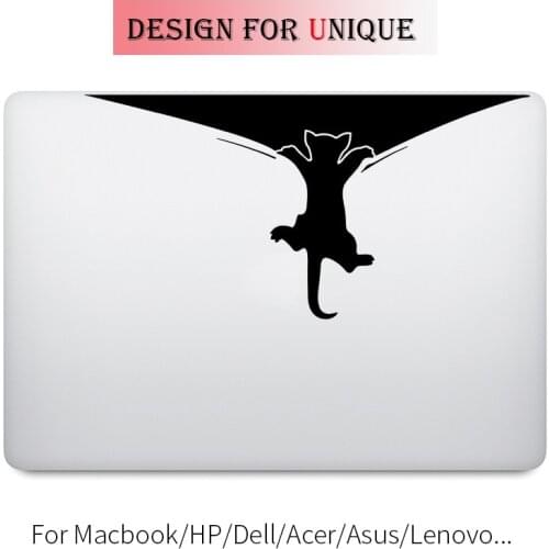 Naughty Cat Humor Decal Laptop Sticker for Apple Macbook Pro Air Retina 11 12 13 15 inch Animal Theme Mac HP Surface Book Skin