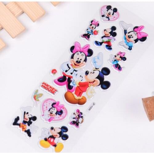 Disney Frozen Mickey Minnie Stickers For Kids Girls Boys Different Bulk Stickers Cartoon Toys For Children Birthday Gift