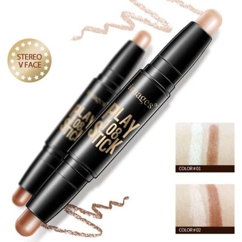 New Double Head Contour Stick High-light Shadow Concealer Pen Waterproof Long-lasting Face Makeup Korean Cosmetics TSLM1