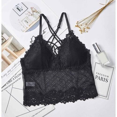OINOINOS 2019 Womens Wireless Lace Tube Tops Bra Soft Brassiere Lace Beauty Back Underwear Lingerie