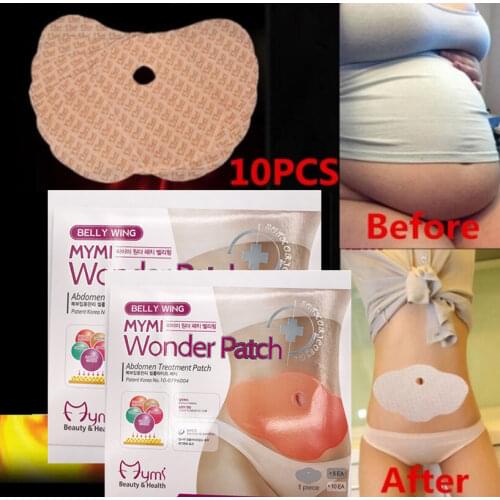 10Pcs Slimming Patch Slim Naval Weight Loss Patches Burning Fat MYMI Wonder Patch Belly Abdomen Women Slimming Massager Products