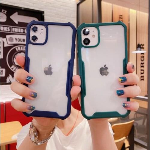 Luxury Shockproof Clear Armor Bumper Case For iPhone 12 Mini 11 Pro XS MAX X XR 12Pro XSMAX 8 7 6 6S Plus SE 2020 12Mini Cover