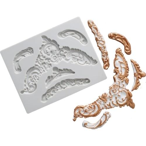 Luyou 1pcs Emboss Silicone Mold DIY Fondant Mould Cake Decorating Tools Cake Lace Molds, Sugarcraft, Kitchen Accessories FM1625