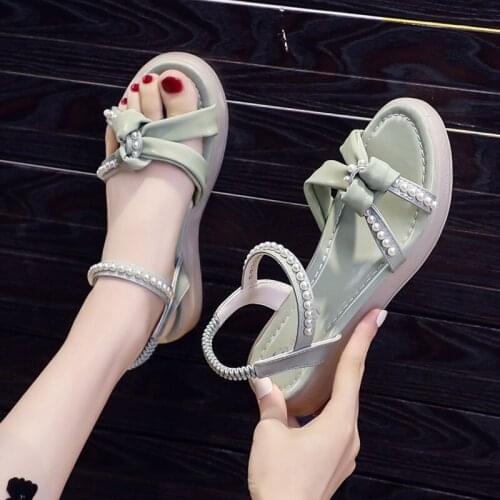 Womens Sandals Summer New All-Matching Fairy Sole Popular Fashion All-Matching Soft Bottom Sandals for Women