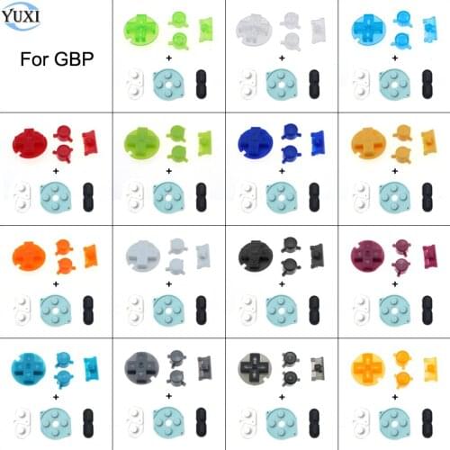 YuXi Replacement AB Buttons D-Pad On Off Button with Conductive Rubber Silicone Pad For Gameboy Pocket GBP Console