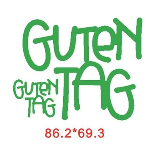 Guten Tag German Word Die Cuts For Card Making German Word Guten Tag dies scrapbooking metal cutting dies New 2019