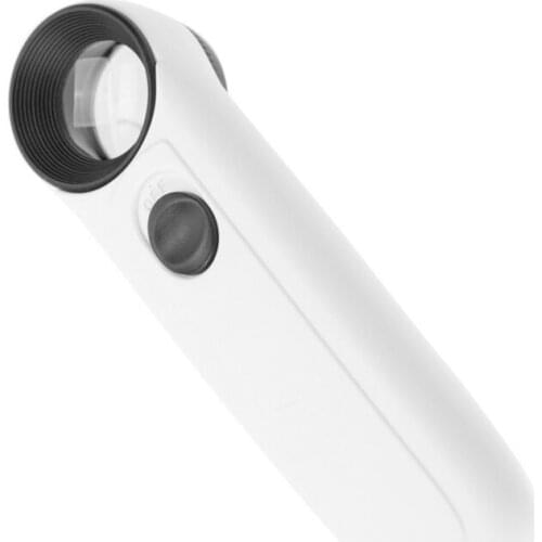 Magnifying Glasses with Led Lights Illumination 20X Handle Magnifier Straight Handle Loupe Jewelry Identification Gifts Parents