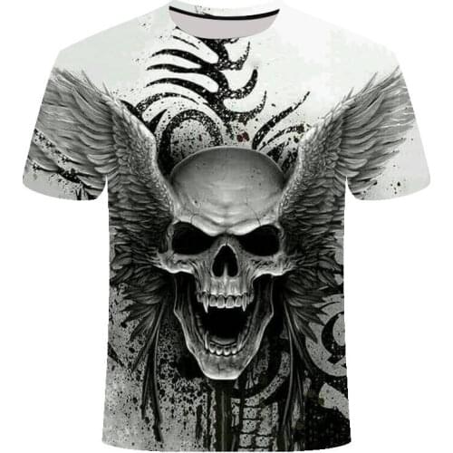 Funny t shirt skull men 3D high definition Printed Street hip-hop T Shirt casual Fitness tshirt men clothing Asian plus-size 6XL