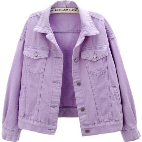 2021 Spring Vintage Jeans Jacket Women Autumn Korean Long Sleeve Short Denim Coat Student Plus Size Loose Ladies Clothes H1263