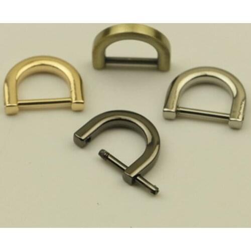1.2/1.5CM 1PC Metal Detachable Open Screw Clasp Bag Strap Belt D Ring Buckle Bag Connection Buckle Creative DIY Bag Accessories