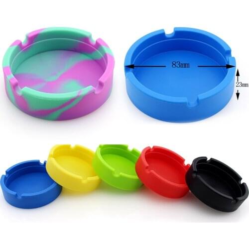 20Pcs Silicone Tobacco Ashtray Diameter 83mm Smoke Ashtray For Men Herb Smoking Pipe Grinder Cigarette Accessories
