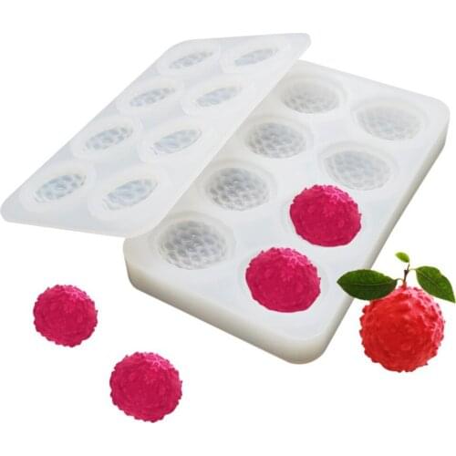 8 Cavity Litchi Silicone Mold Fruit Mousse Cake Mould Cake Decoration Tools Dessert Decoration Mould Cake Tools
