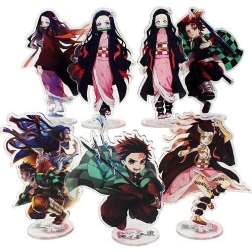 Anime Demon Slayer Kimetsu no Yaiba Kamado Tanjirou Kamado Nezuko Cosplay Acrylic Standing Figure Model Desk Decor Toy Gift