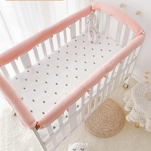 Baby Crib Bumpers Nursery Bedding Toddler Bed Round Cot Cushion Baby Safety Head Protector Boys Cot Pillows Girls Room Decor