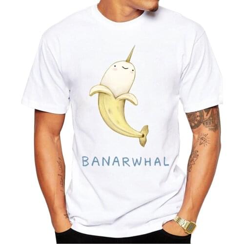 Banara whale Printed Men T Shirt 2018 Fashion Hipster Tee Shirts Short Sleeve Casual Tops Funny T-Shirt