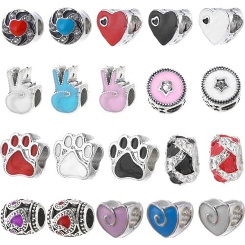 2Pcs/Lot New Arrival Colorful Candy Charms Beads Fits Brand Bracelets For Women Kids DIY Fashion Jewelry Gift Making