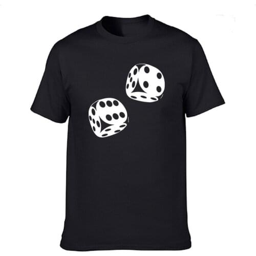 Casino Poker Dice High Quality T Shirt Casual Cotton Summer Short Sleeve Funny T-shirt Mans Tshirt Men Clothing tops tee