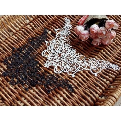 Exquisite hollow water soluble fabric, lace small neckline, DIY handmade, dress, sewing decorative accessories