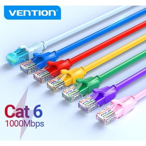 Vention Ethernet Cable Cat 6 Network Cable 4 Twisted Pair Patch Cord Internet UTP Cat6 Lan Cable for Laptop Router Ethernet RJ45