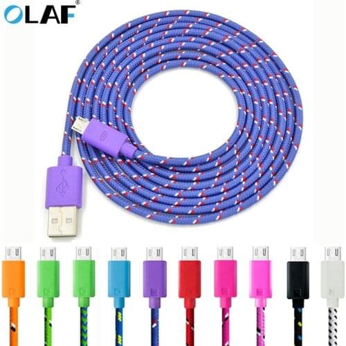 OLAF Micro USB Cable 1M/2M/3M Fast Charging Mobile Phone USB Charger Adapter Cord Wire Data Sync Cable For Samsung Huawei Xiaomi