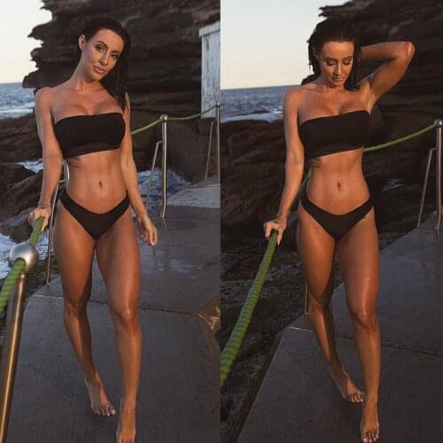 Summer Women Solid Bikini Set Push-up UnPadded Bra Swimsuit Swimwear Triangle Bather Suit Swimming Suit biquini 2019 monokini