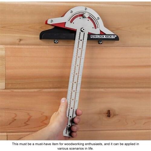 Multifunction Woodworkers Edge Rule Inch MM Woodworking Scriber Gauge Aluminum Steel Measuring Marking Framing Ruler Tool Retail