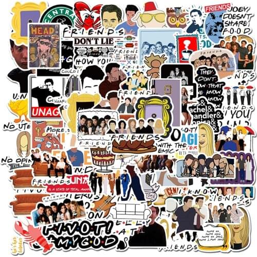 10/50/100pcs Friends TV Show Letter Anime Vintage Paster Gift Toy Funny Decal Scrapbooking DIY Phone Laptop Stickers Gifts