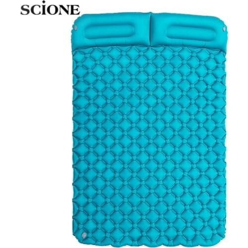 Outdoor Double Inflatable Bed Built-In Pump Automatic Inflatable Cushion Folding Thickened Picnic Travel Mat X459A