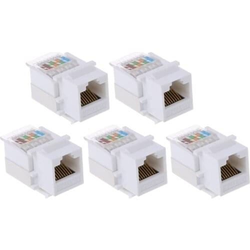 2021 New 5pcs CAT5E UTP Network Module Tool-free RJ45 Connector Cable Adapter FOR AMP