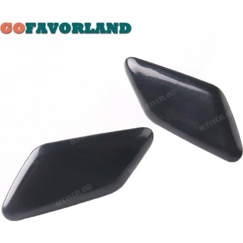 Pair Left Right Front Bumper Headlight Washer Nozzle Cover Unpainted 39863927 39863944 For Volvo C30 2011 2012 2013